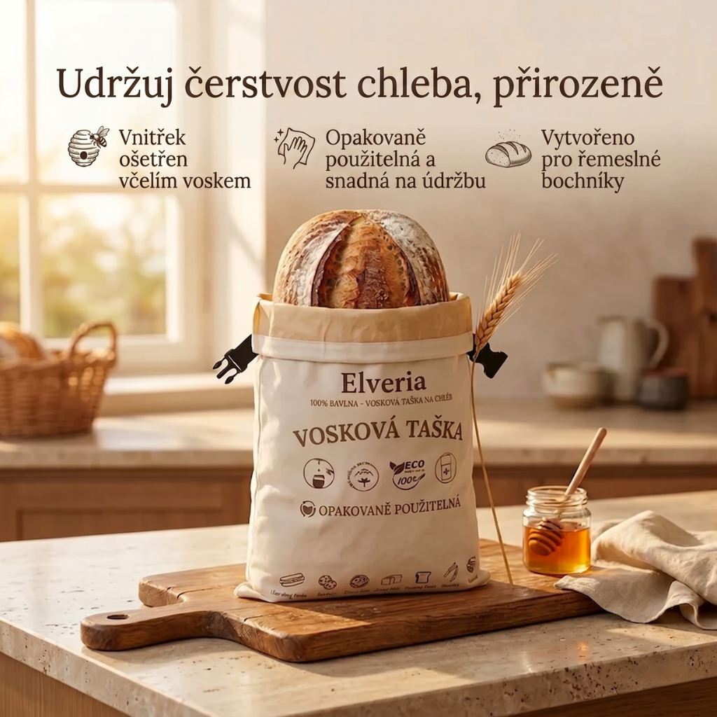 Prémiové bavlněno-voskové sáčky na chleba