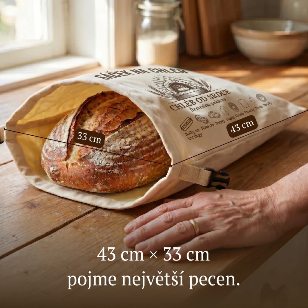 Prémiové bavlněno-voskové sáčky na chleba