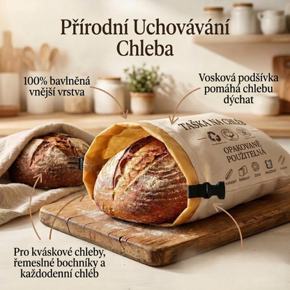 Prémiové bavlněno-voskové sáčky na chleba